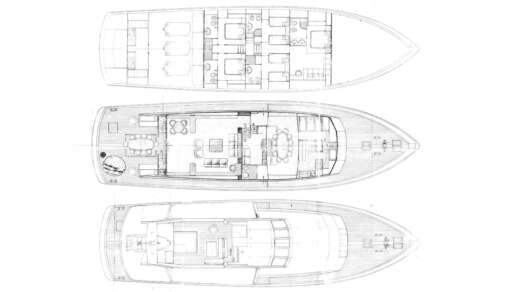 Motor Yacht Cantieri di Pisa OLGA Plan du bateau