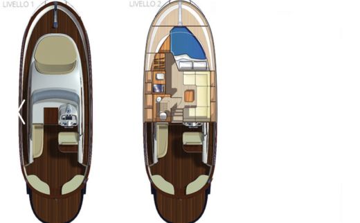 Motorboat Apreamare 32 open Boat layout