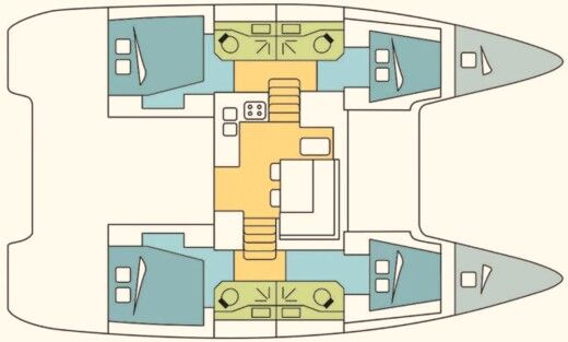 Catamaran Lagoon Lagoon 40 Σχέδιο κάτοψης σκάφους