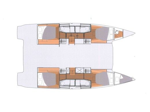 Catamaran Fountaine Pajot  Elba 45 S Planimetria della barca