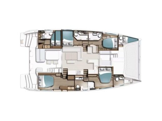 Catamaran  Moorings 5200 Boot Grundriss