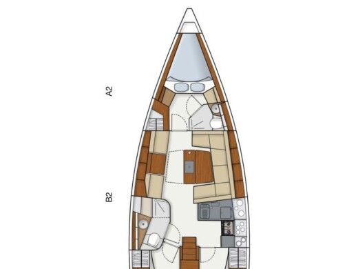 Sailboat  Hanse 415 boat plan