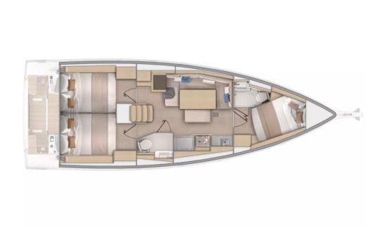 Sailboat Beneteau Oceanis 37.1 Plan du bateau
