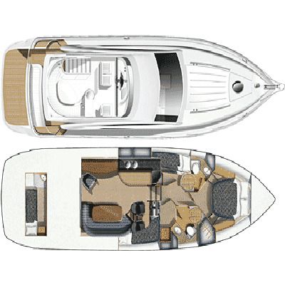 Motorboat Fairline Phantom 46 boat plan