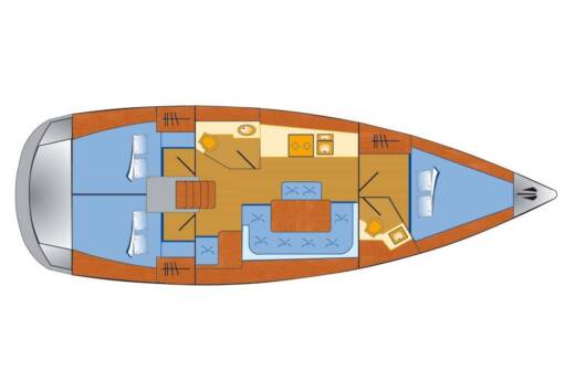 Sailboat Bavaria 41 Cruiser boat plan