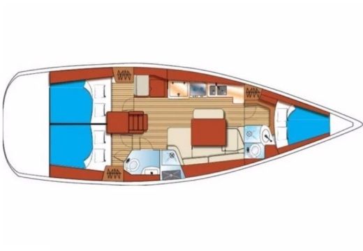 Sailboat Beneteau Oceanis 40 boat plan