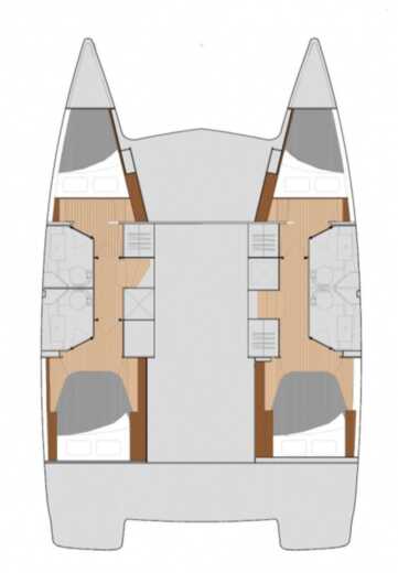 Catamaran Fountaine Pajot lucia 40 Plano del barco