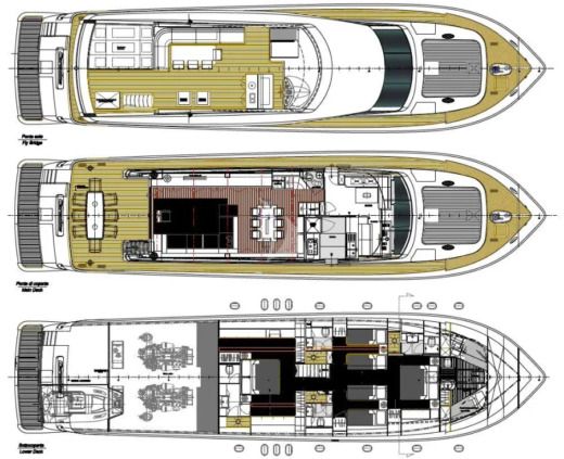 Motor Yacht Canados 86 Boat layout