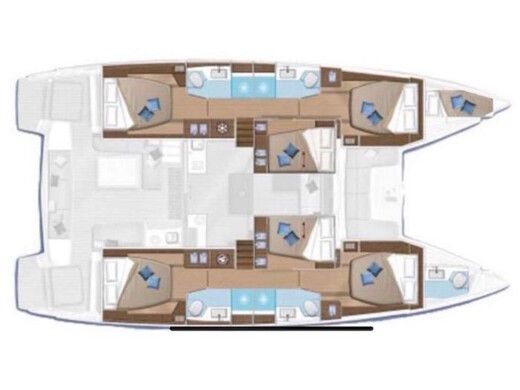 Catamaran Lagoon 50 (Gen+A/C+WM) boat plan