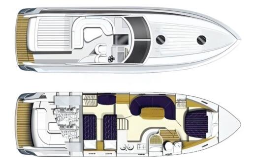 Motorboat Princess V42 Boot Grundriss