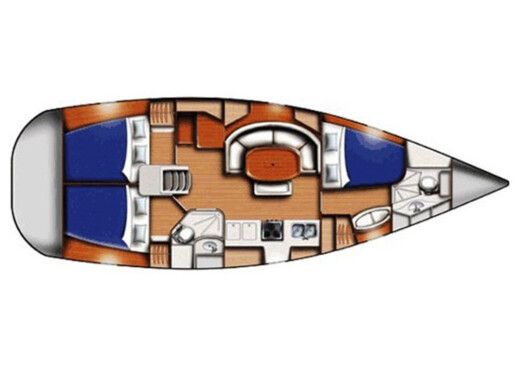 Sailboat BENETEAU Oceanis   393 cliper boat plan