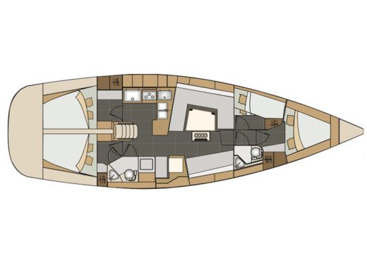 Sailboat  Elan 45 Impression Plan du bateau