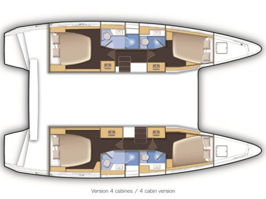 Catamaran LAGOON 42 boat plan