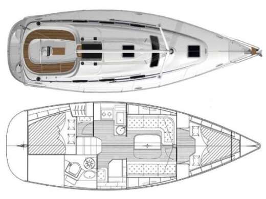 Sailboat Bavaria 33 cruiser Boat layout