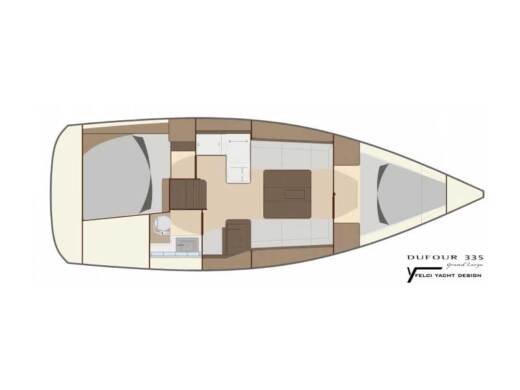 Sailboat DUFOUR 335 Grand Large Boot Grundriss