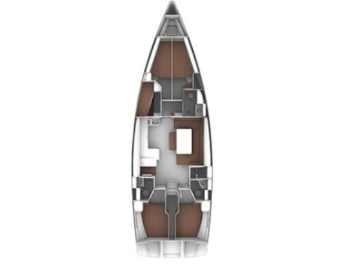 Sailboat  Bavaria Cruiser 51 Planimetria della barca
