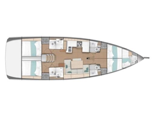 Sailboat  Sun Odyssey 490 Plan du bateau