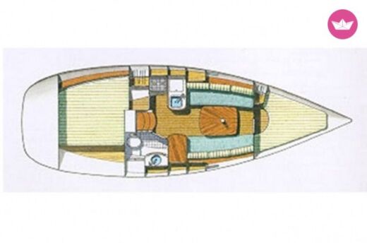 Sailboat BENETEAU OCEANIS 311 CLIPPER DL Plano del barco