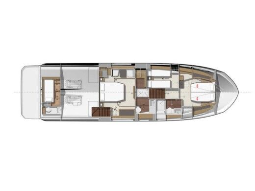 Motor Yacht  Prestige 520 Fly  boat plan