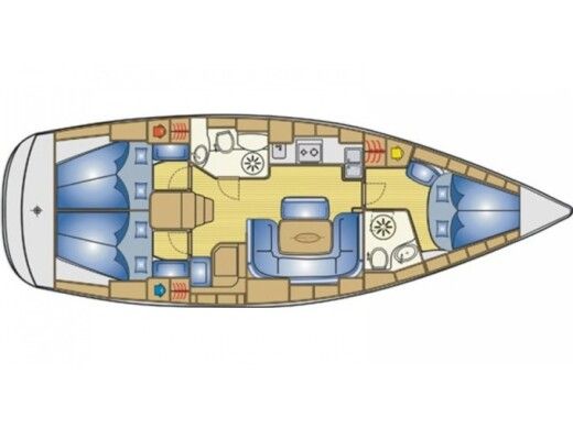Sailboat Bavaria Bavaria 39 Cruiser boat plan