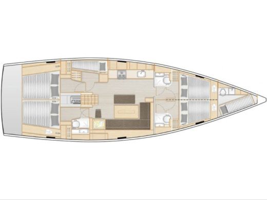 Sailboat Hanse Hanse 508 Plan du bateau