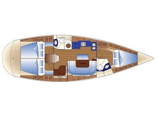 Sailboat  Bavaria 43 Cruiser Boat design plan