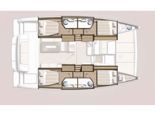 Catamaran  Bali 4.2 A/C & GEN & WM Boot Grundriss