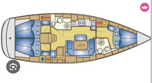Sailboat Bavaria 42 Boat layout