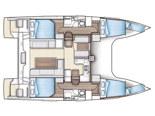 Catamaran  Nautitech 40 Open Boat design plan