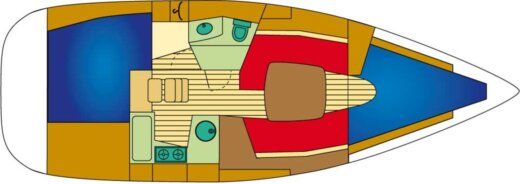 Sailboat Jeanneau Sun Fast 32i Plan du bateau
