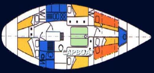 Sailboat Cobo Ron Holland Plano del barco