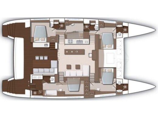 Catamaran Lagoon 630 Plan du bateau