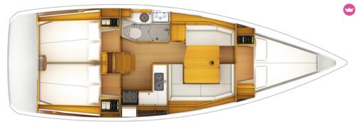 Sailboat Jeanneau Sun Odyssey 379 boat plan