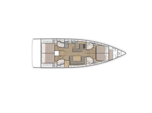 Sailboat Beneteau Oceanis 51.1 Boat layout