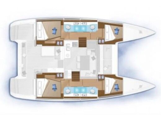Catamaran  Lagoon 40 boat plan