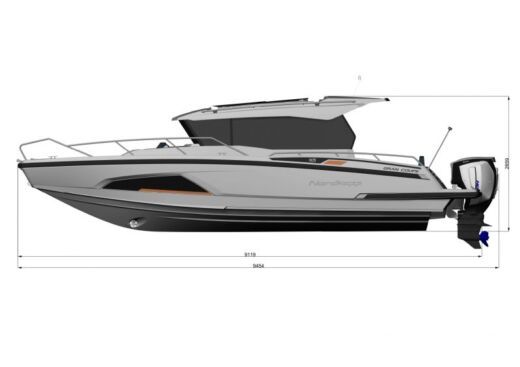 Motorboat Nordkapp Coupe 905 Plattegrond van de boot