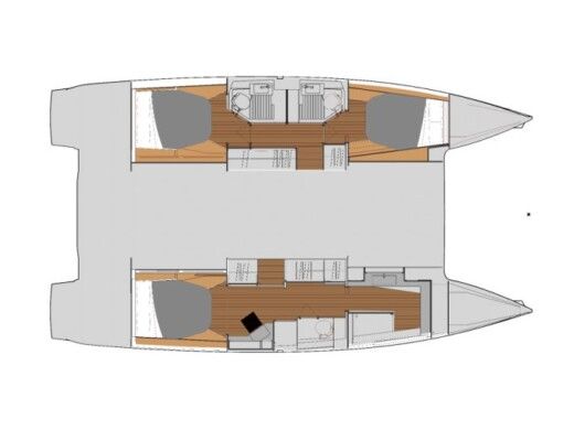 Catamaran  Astréa 42 Quatuor CAT Plano del barco