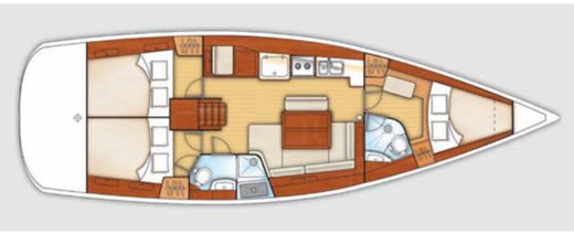 Sailboat Beneteau Oceanis 43 Boat layout