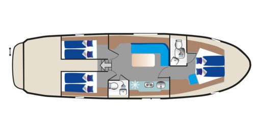 Houseboat Delphia Escape 1350 (HMR) boat plan