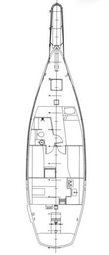 Sailboat Formosa 41 Plattegrond van de boot