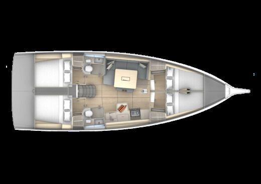 Sailboat Dufour 41 Plan du bateau