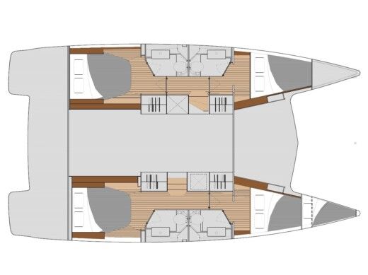 Catamaran Fountaine Pajot Isla 40 Plattegrond van de boot
