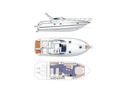 Motorboat Cranchi Cranchi Smeraldo 37 Plano del barco
