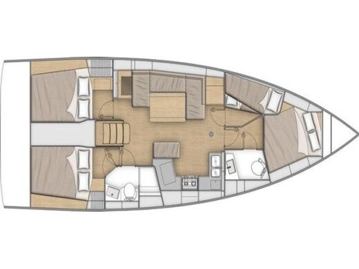 Sailboat  Oceanis 40.1 Plan du bateau
