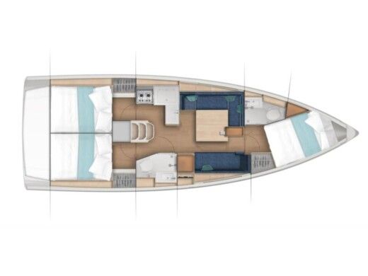 Sailboat  Sun Odyssey 380 boat plan