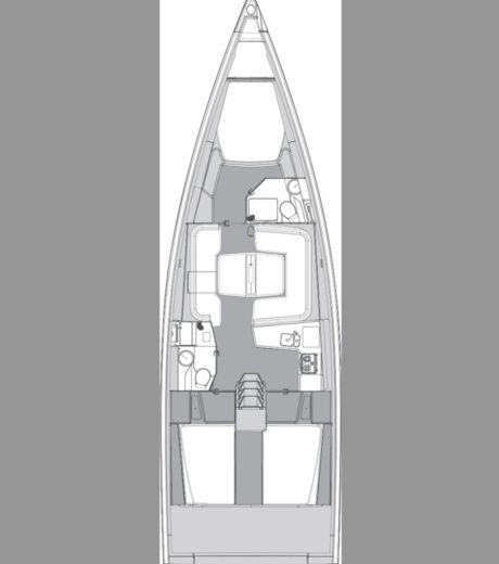 Sailboat Elan E6 Boot Grundriss