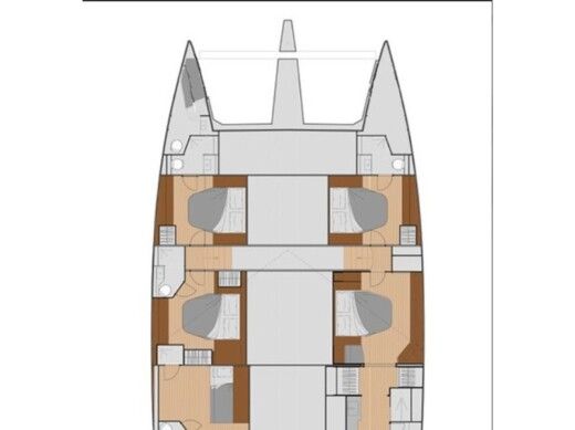 Catamaran  Samana 59 Plattegrond van de boot