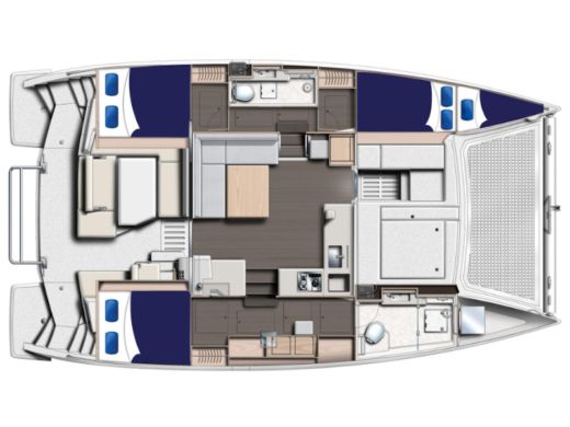 Catamaran  Moorings 4000 boat plan