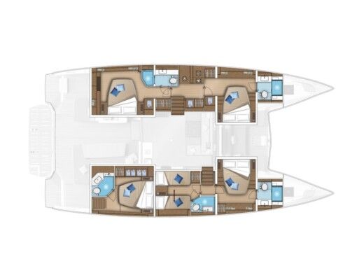Catamaran  Lagoon 55 Boat design plan