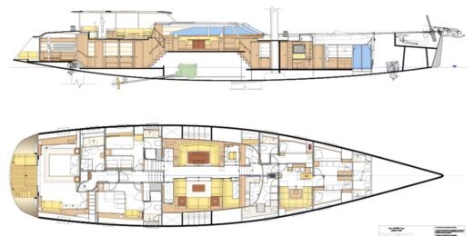 Sailboat Nautor Swan Swan 105 Boat layout